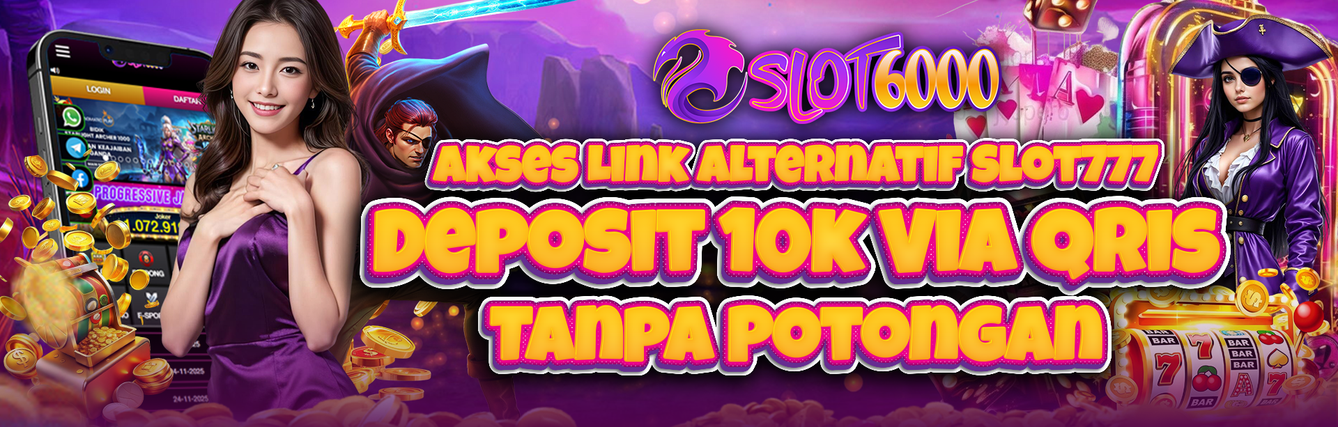 SLOT6000 - Akses Link Alternatif Slot777 Deposit 10k Via Qris Tanpa Potongan